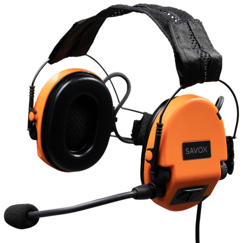 SAVOX NOISE-COM 200 Electret boom mic, Neck band, QR4